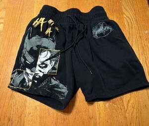 DC Batman Fleece Lounge Shorts Size S (34-36) Black Graphic